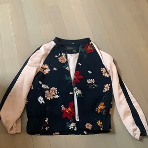 Zara floral bomber jacket